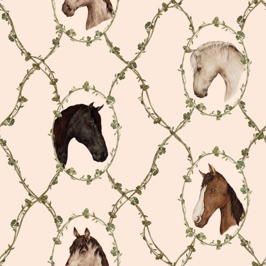 Dekornik DEKO.TAP.411 Watercolour horses beige - tapeta w konie