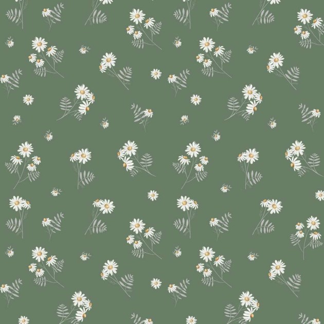 Dekornik DEKO.TAP.433 Camomille green - tapeta w rumianki