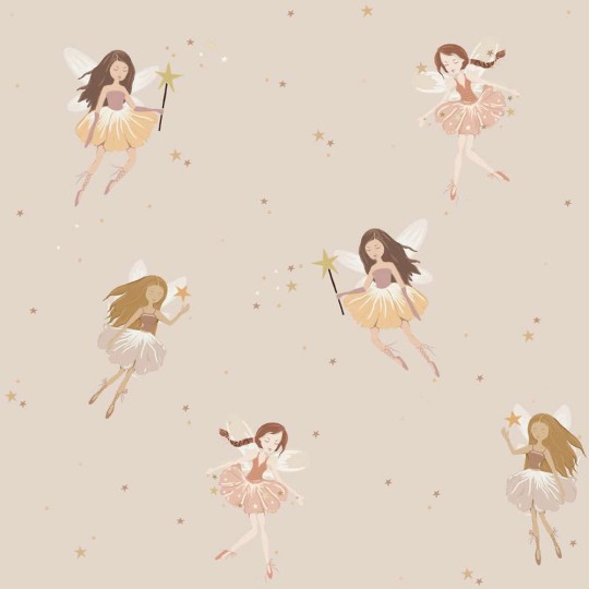 Dekornik DEKO.TAP.456 Fairies beige - tapeta wróżki