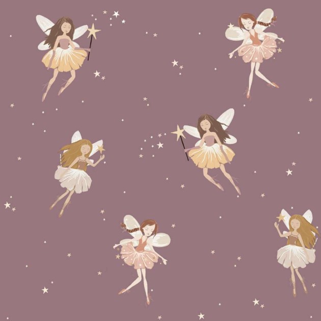 Dekornik DEKO.TAP.457 Fairies plum - tapeta wróżki