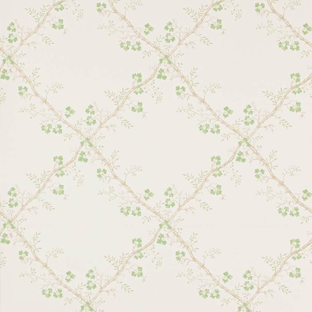 Colefax and Flower W7008-02 Small Design W/Papers II Trefoil Trellis Leaf - tapeta w roślinną kratkę