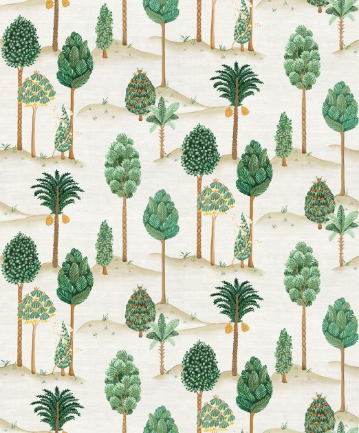 Osborne & Little W7901-01 Byzance Foresta Emerald - tapeta w drzewa