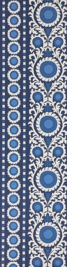 Osborne & Little W7904-01 Byzance Samrina Indigo - tapeta w motyw suzani