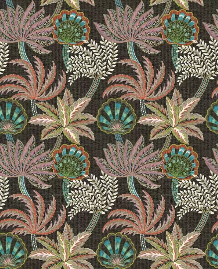 Osborne & Little W7857-04 Irisa Ravenala - tapeta w rośliny i muszelki