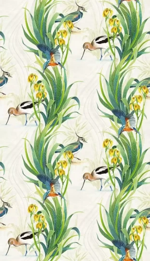 Osborne & Little W7815-01 Rhapsody Halcyon - tapeta w ptaki i rośliny