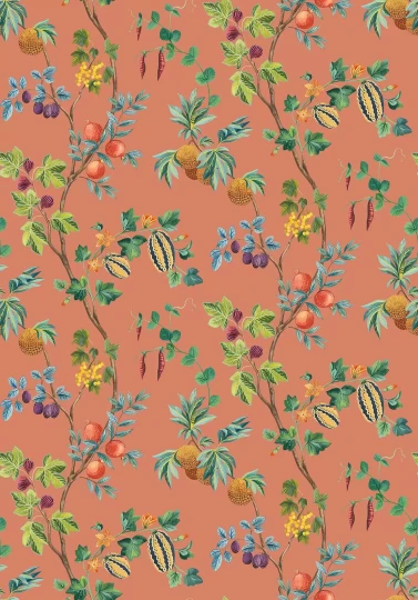 Osborne & Little W7686-05 Lamorran Orchard - tapeta w drzewa owocowe