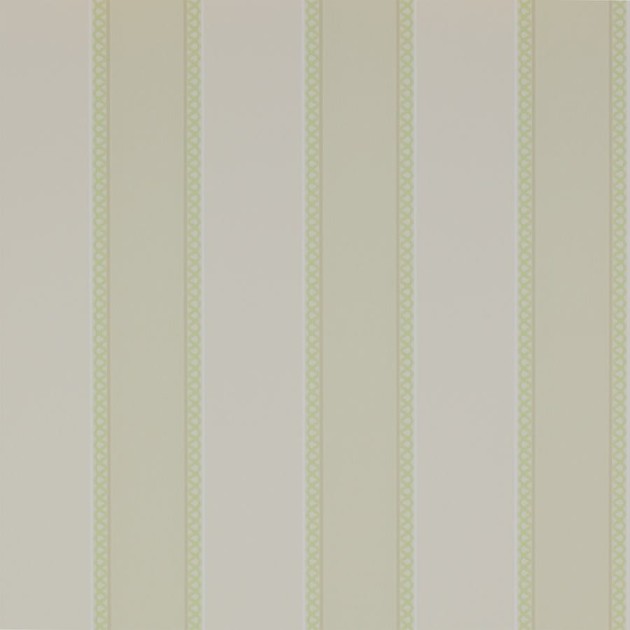 Colefax and Fowler 07139/02 Mallory Stripes Chartworth Stripe Green - tapeta w paski z ozdobnym wykończeniem