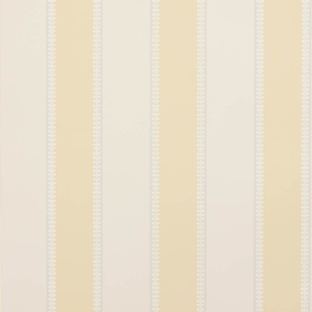 Colefax and Fowler 07189-03 Mallory Stripes Hume Stripe Yellow - tapeta w paski z ozdobnymi krawędziami