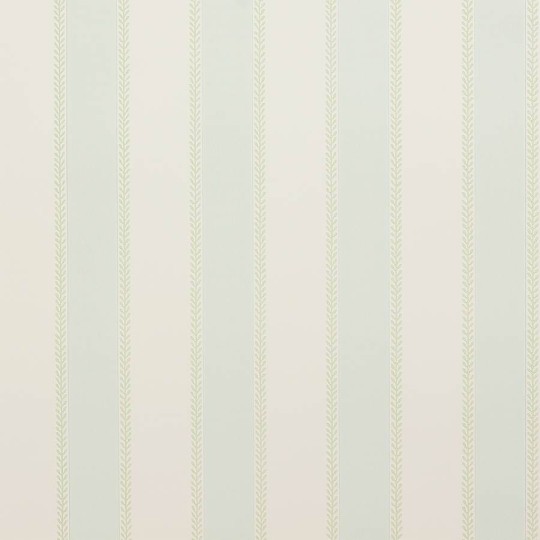 Colefax and Fowler 07190-04 Mallory Stripes Graycott Stripe Aqua/Green - tapeta w paski z roślinnym wykończeniem