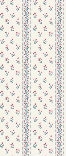 Osborne & Little NCW4493-01 Signature Petit Dapuri - tapeta w stylizowane kwiaty i paski