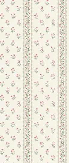 Osborne & Little NCW4493-02 Signature Petit Dapuri - tapeta w stylizowane kwiaty i paski