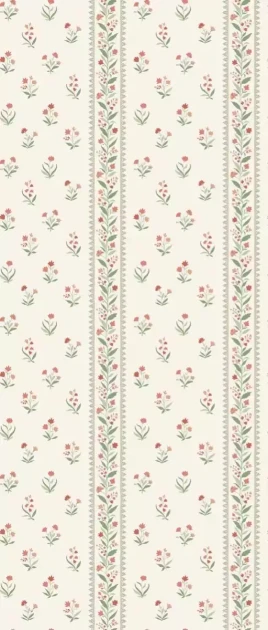 Osborne & Little NCW4493-02 Signature Petit Dapuri - tapeta w stylizowane kwiaty i paski