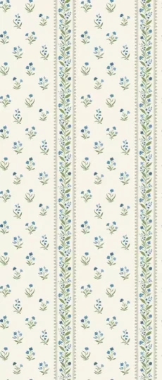 Osborne & Little NCW4493-03 Signature Petit Dapuri - tapeta w stylizowane kwiaty i paski