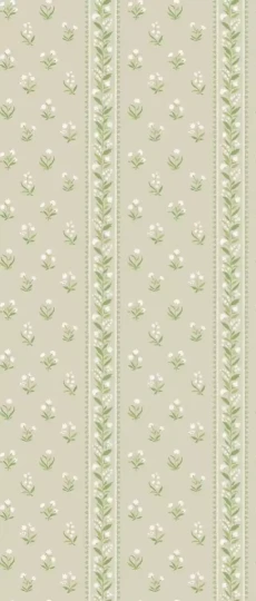 Osborne & Little NCW4493-04 Signature Petit Dapuri - tapeta w stylizowane kwiaty i paski