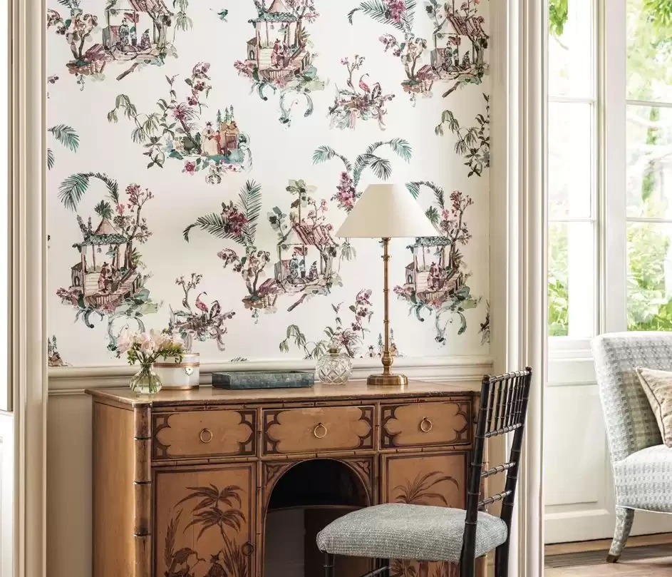 Osborne & Little NCW4497-02 Signature Toile Chinoise - tapeta w stylu chinoiserie