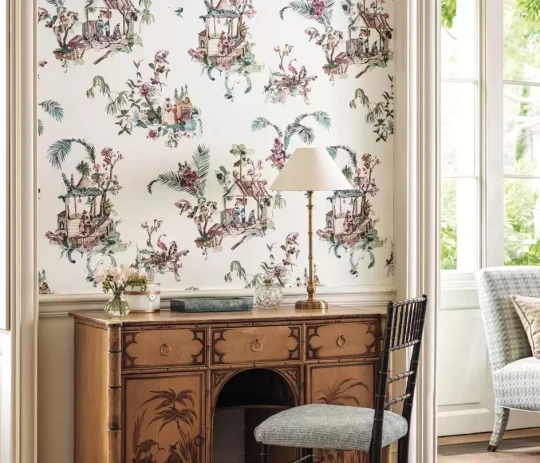 Osborne & Little NCW4497-02 Signature Toile Chinoise - tapeta w stylu chinoiserie