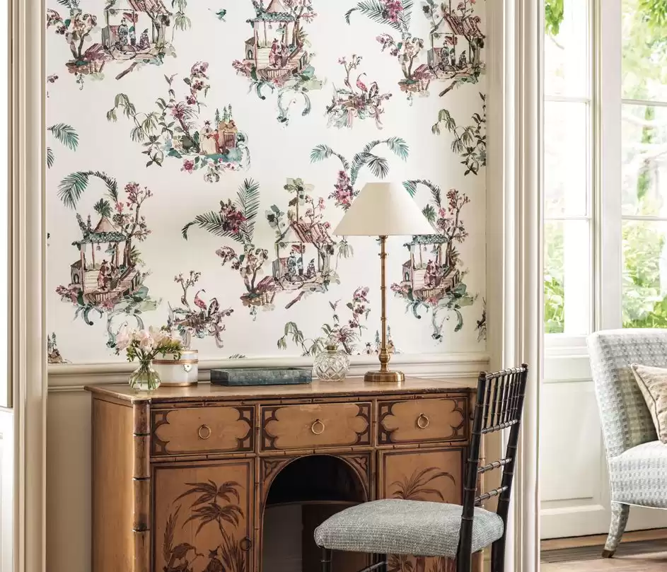 Osborne & Little NCW4497-03 Signature Toile Chinoise - tapeta w stylu chinoiserie