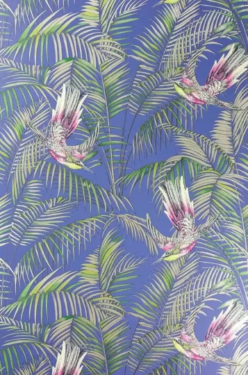 Osborne & Little W6543-04 The Wallpaper Collection Sunbird - tapeta w egzotyczne rośliny i ptaki