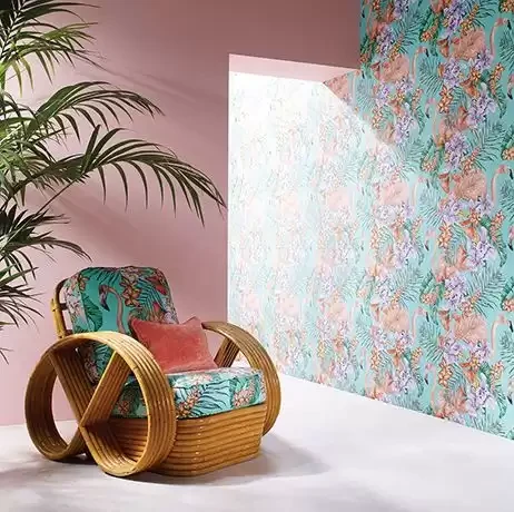 Osborne & Little W6800-06 The Wallpaper Collection Flamingo Club - tapeta we flamingi