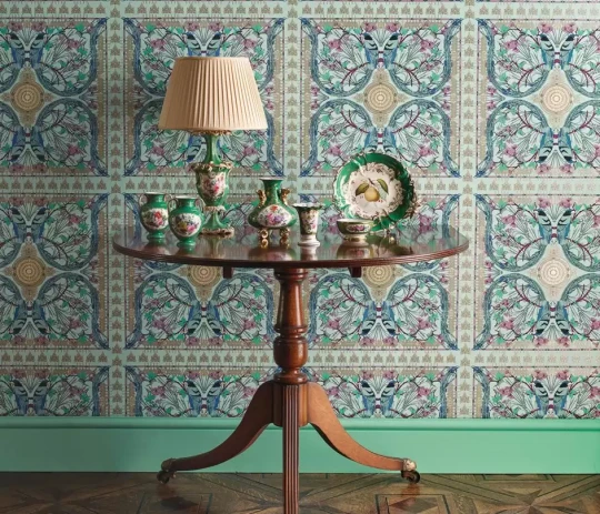 Osborne & Little W7143-05 The Wallpaper Collection Lyrebird - tapeta w stylizowane ptaki