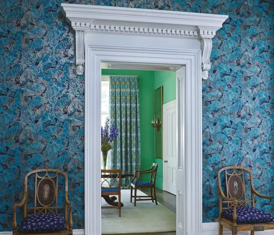 Osborne & Little W7146-02 The Wallpaper Collection Fanfare - tapeta w wachlarze w japońskim stylu