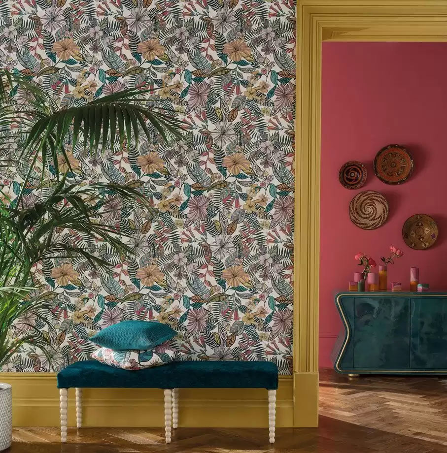 Osborne & Little W7260-01 The Wallpaper Collection Valldemossa - tapeta w stylizowane rośliny
