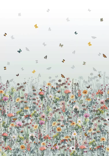 Osborne & Little W7265-02 The Wallpaper Collection Deya Meadow - tapeta w polne kwiaty i motyle