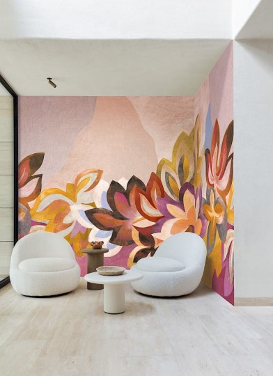 Khroma DGRHA2021-260 Rhapsody Somerset Punch- mural artystyczny w kwiaty