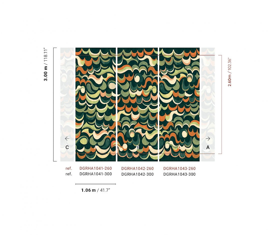 Khroma DGRHA1042-300 Rhapsody Cheviot Autumnal- mural retro