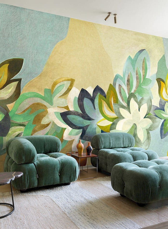 Khroma DGRHA2013-300 Rhapsody Somerset Oasis- mural artystyczny w kwiaty