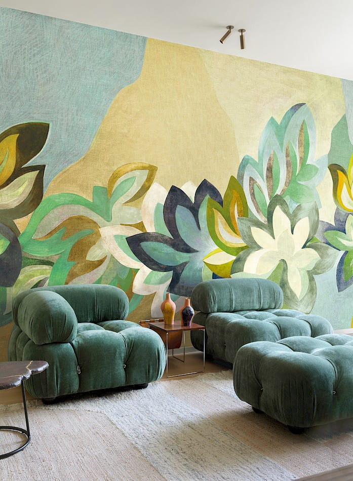 Khroma DGRHA2014-300 Rhapsody Somerset Oasis- mural artystyczny w kwiaty