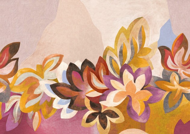 Khroma DGRHA2021-300 Rhapsody Somerset Punch- mural artystyczny w kwiaty