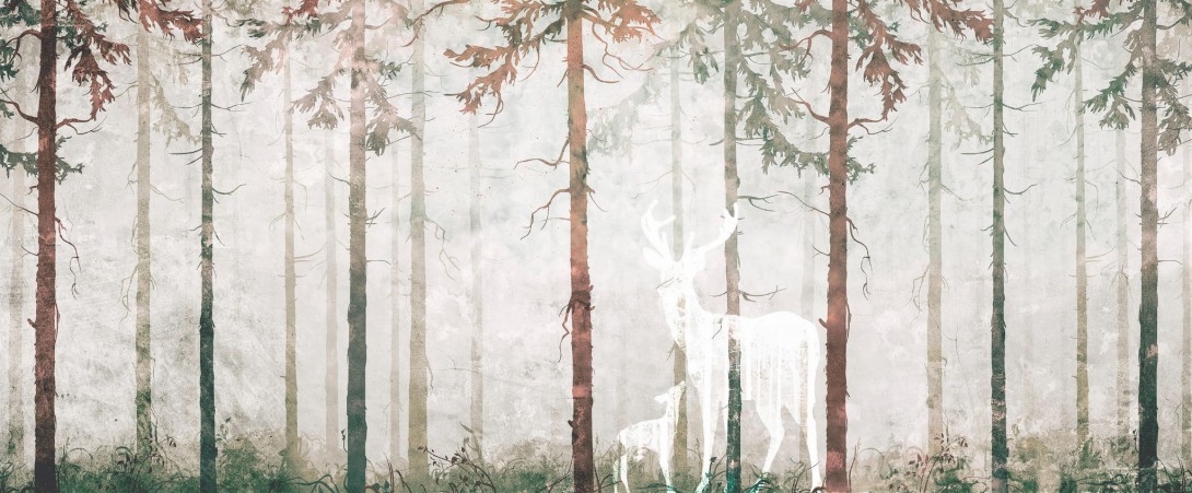 Yo2 ST1.04.2 ES / GL Set Traits - mural z motywem wysokich drzew