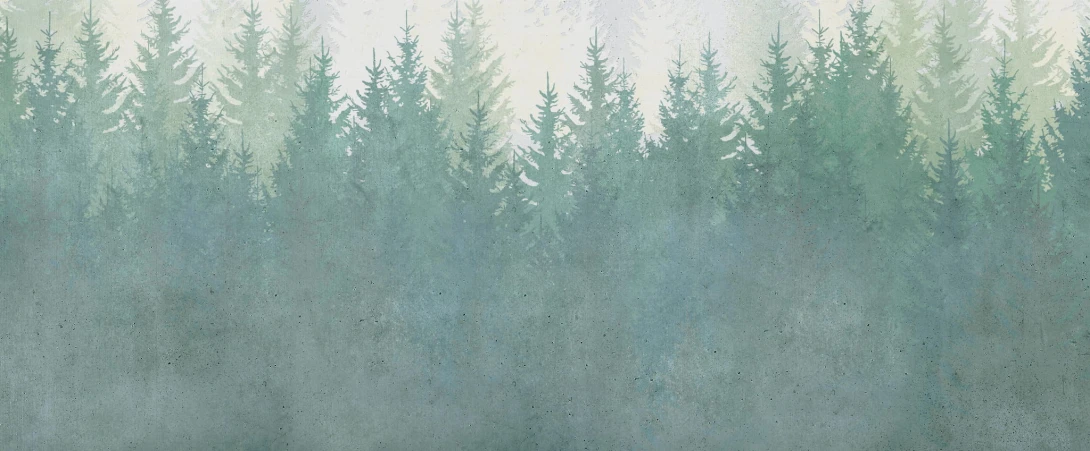 Yo2 LU1.04.1 CR Lucid - mural z motywem mglistego lasu