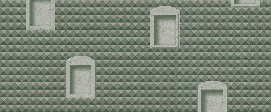 Yo2 BU1.01.1 FF/SH Bugnato - mural geometryczny z motywem rombów i trójkątów