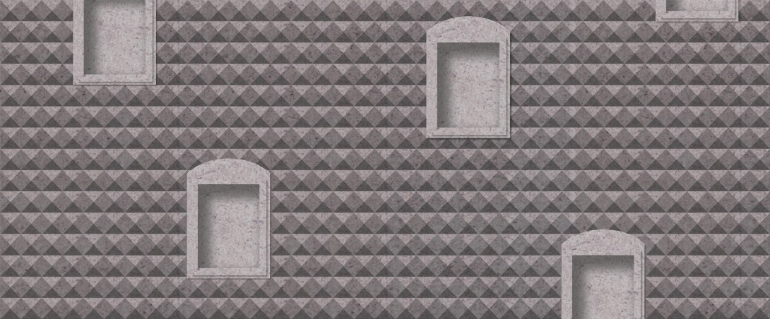 Yo2 BU1.01.3 FF/SH Bugnato - mural geometryczny z motywem rombów i trójkątów