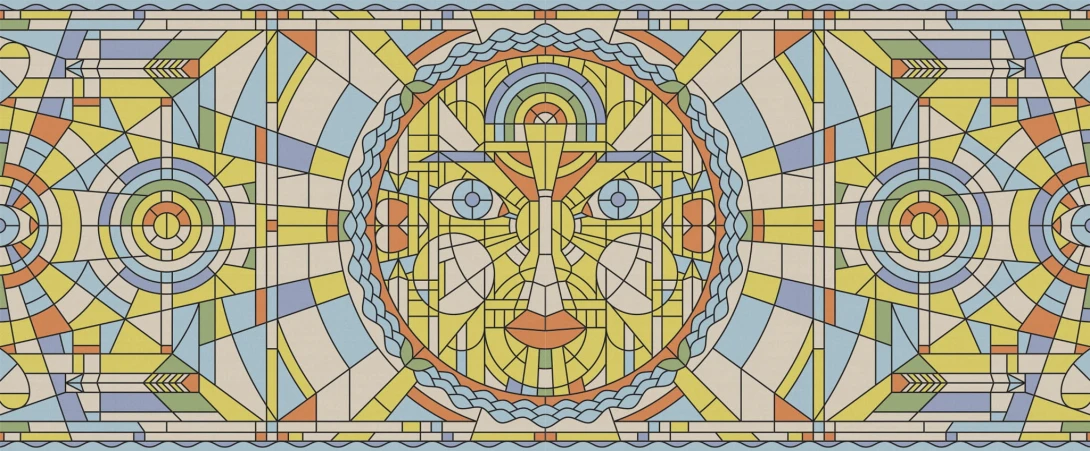 Yo2 VE1.04.2 FF Vetro - mural z kolorowym witrażem