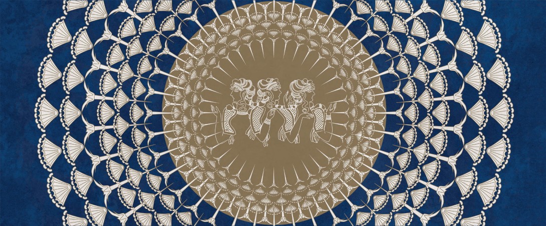 Yo2 AQ1.04.2 FF Antiquity - mural z motywem ornamentów i trzech kobiet
