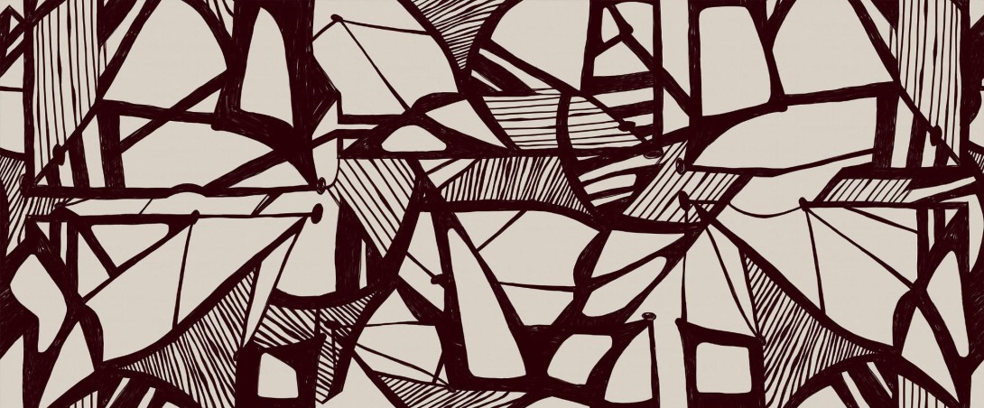Yo2 RH1.01.1 GL / FF Rhythm And Lines - mural geometryczny