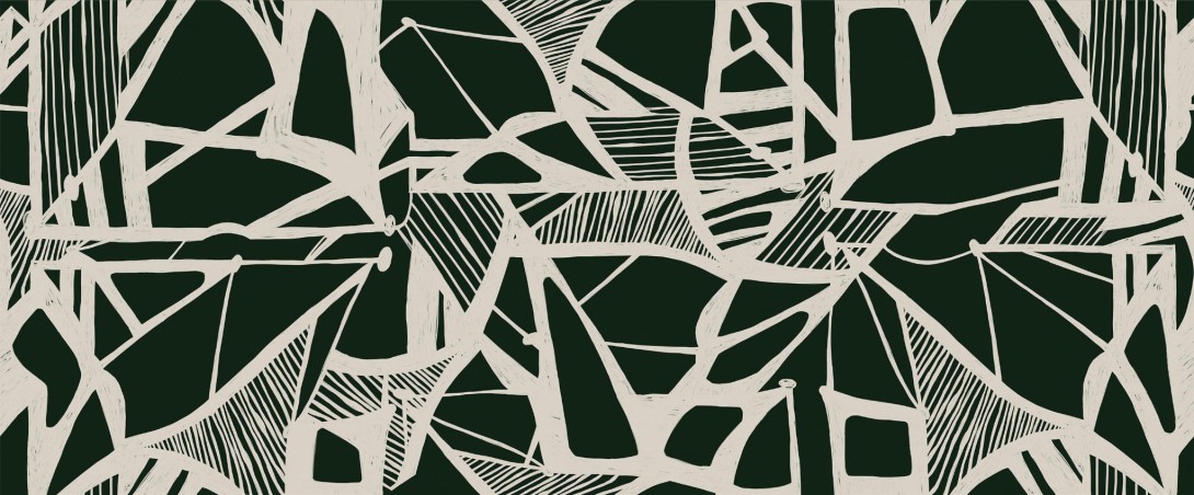Yo2 RH1.01.3 GL / FF Rhythm And Lines - mural geometryczny