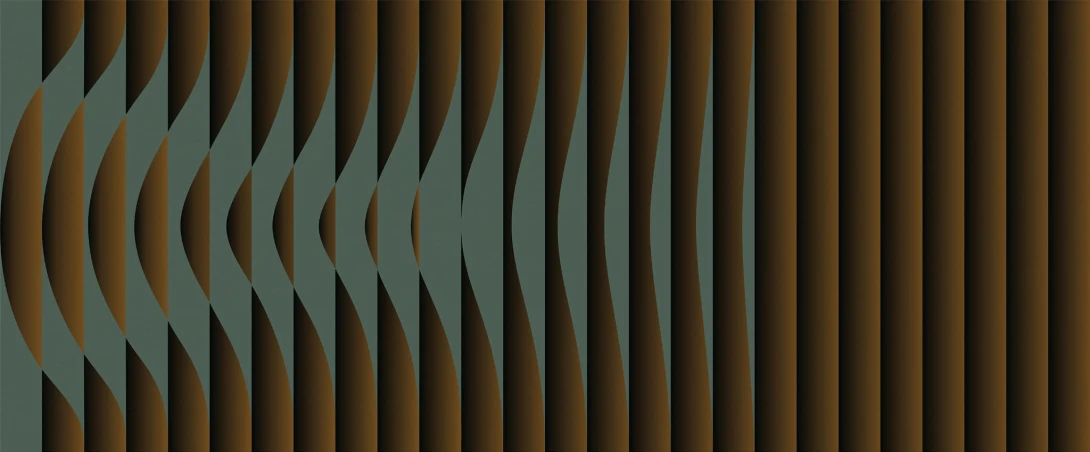 Yo2 FR1.01.2 GL Frequency - mural geometryczny w pasy i półokrągłe kształty