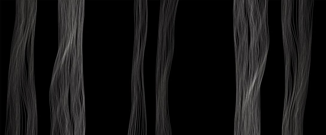 Yo2 LI1.01 IS Lineation - mural z falującymi liniami