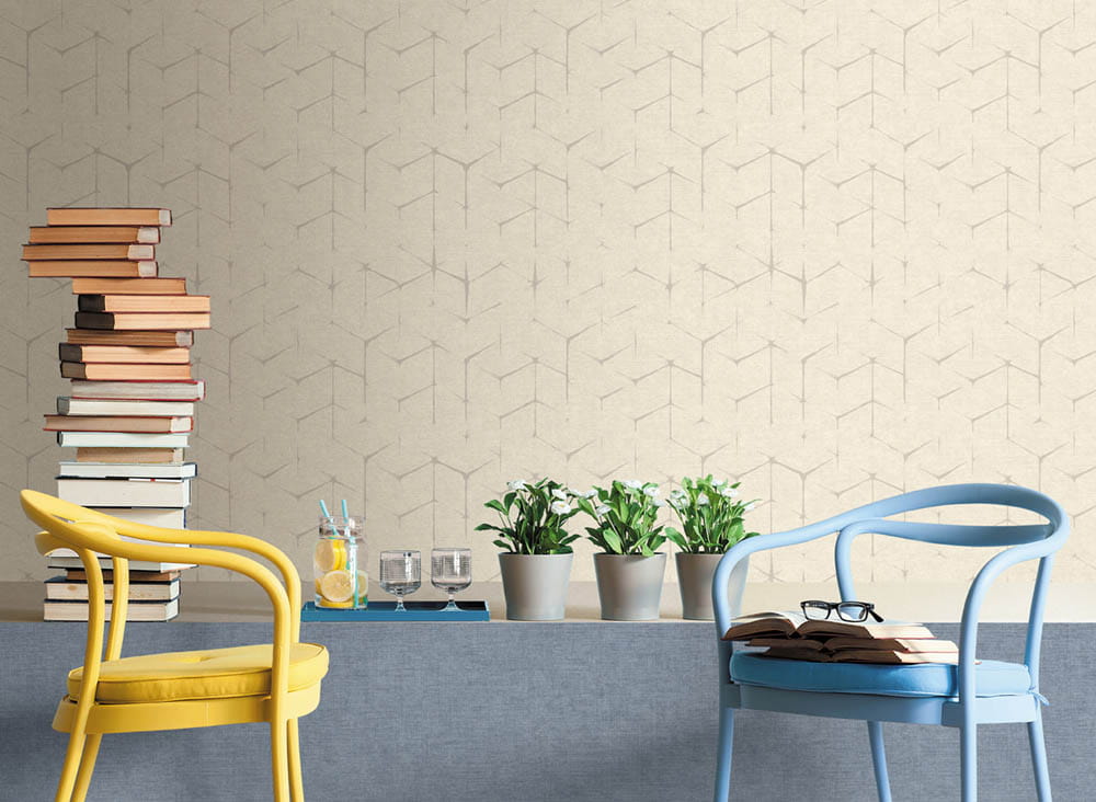 J&V 5513 151 Shibori Plisse’ - tapeta geometryczna w delikatne zarysy bryły