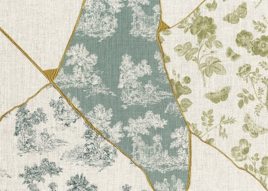 J&V 6703 191 Kintsugi Kintsugi - tapeta orientalna z metalizującymi zdobieniami
