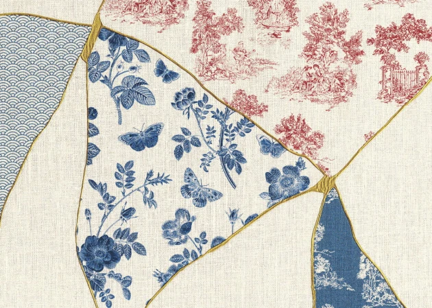 J&V 6705 191 Kintsugi Kintsugi - tapeta orientalna z metalizującymi zdobieniami