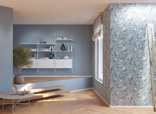 J&V 6753 191 Kintsugi Unito Seline - tapeta imitująca płótno
