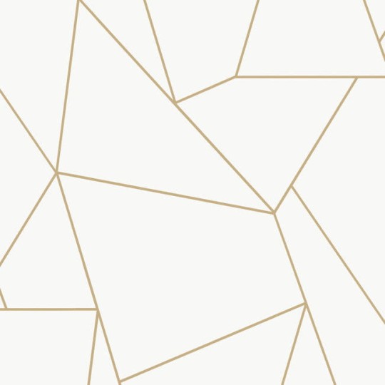 York MD7182 Antonina Vella Modern Metals Nazca White/Gold - tapeta w geometryczny motyw z metalicznymi akcentami