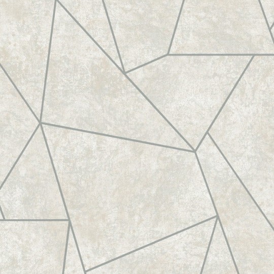 York MD7183 Antonina Vella Modern Metals Nazca Neutral/Silver - tapeta w geometryczny motyw z metalicznymi akcentami