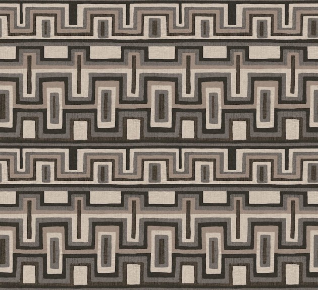 Khroma AMA003 Amani Morelos Tobacco - tapeta w geometryczny wzór na tle imitującym tkaninę