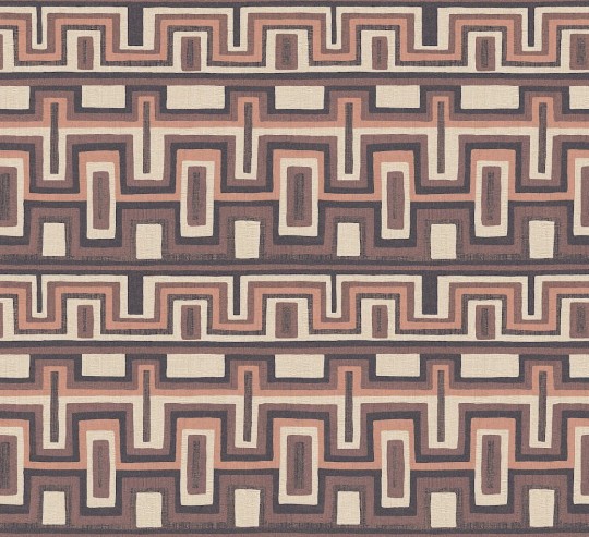 Khroma AMA004 Amani Morelos Cameo - tapeta w geometryczny wzór na tle imitującym tkaninę